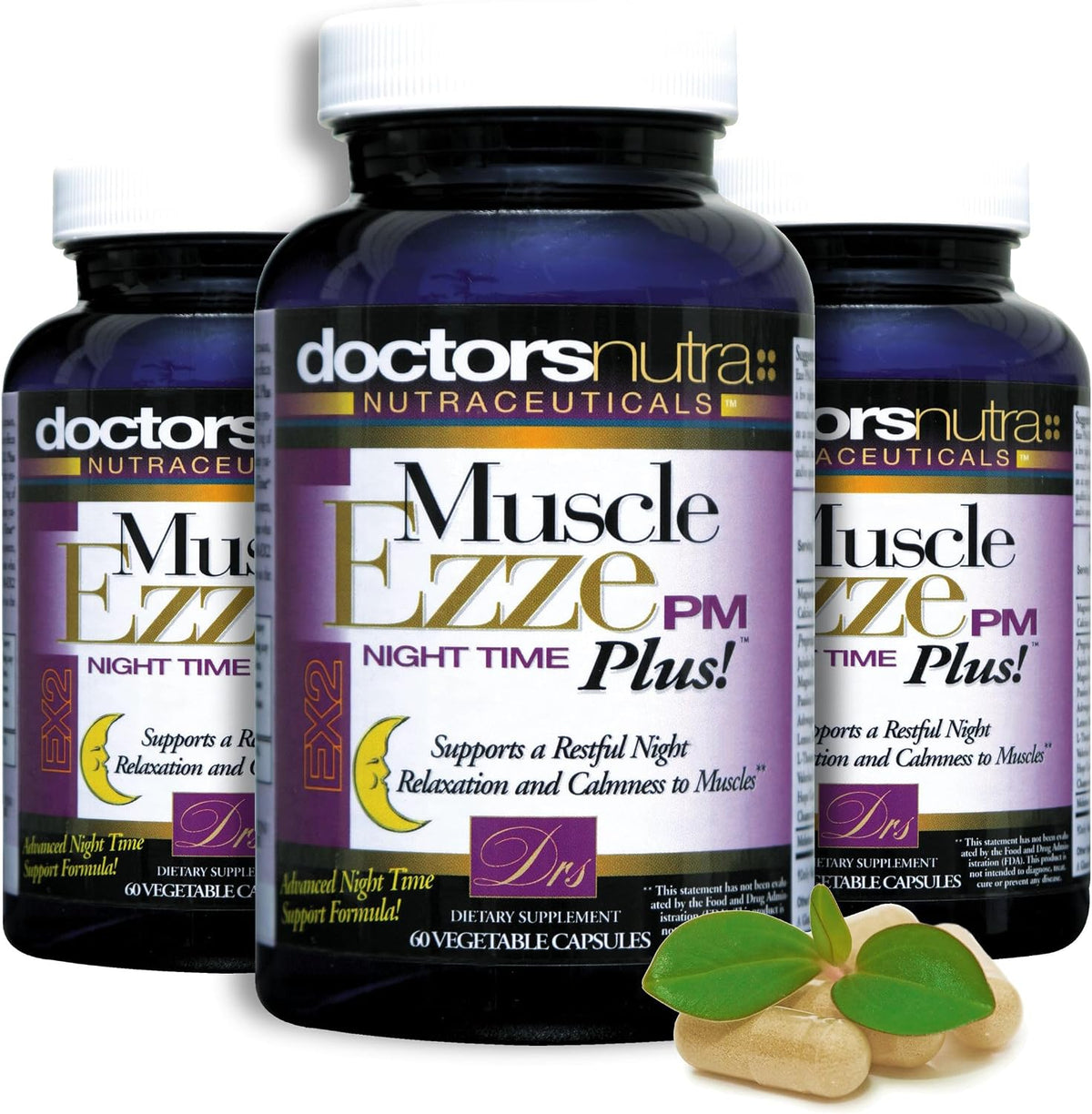 Muscle Ezze PM Plus Night Time Capsules - Night-time Supplement with Magnesium, Calcium & Herbs - 60 Capsules - görsel 3