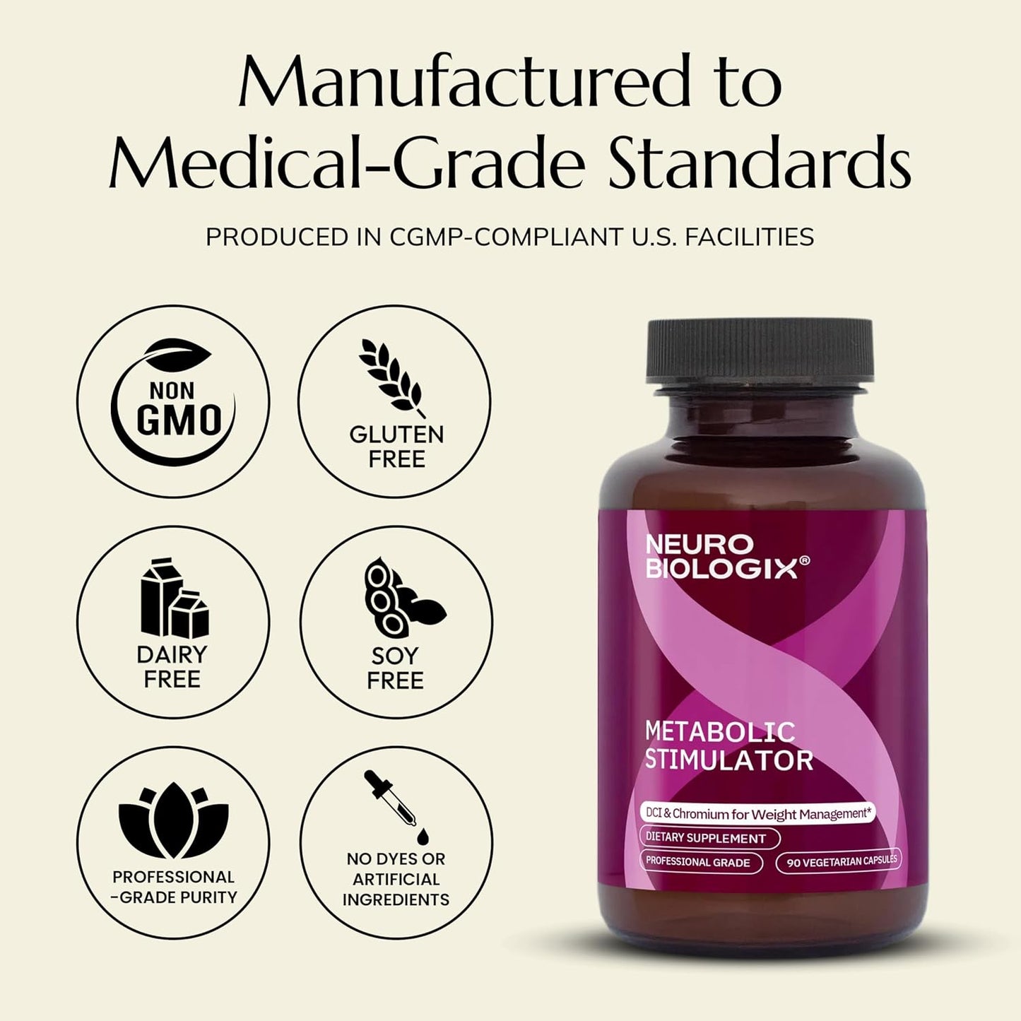 Neurobiologix Metabolic Stimulator – Inositol & Chromium Picolinate, Metabolic Wellbeing Support, 90 Capsules - görsel 9
