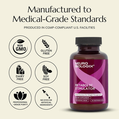 Neurobiologix Metabolic Stimulator – Inositol & Chromium Picolinate, Metabolic Wellbeing Support, 90 Capsules