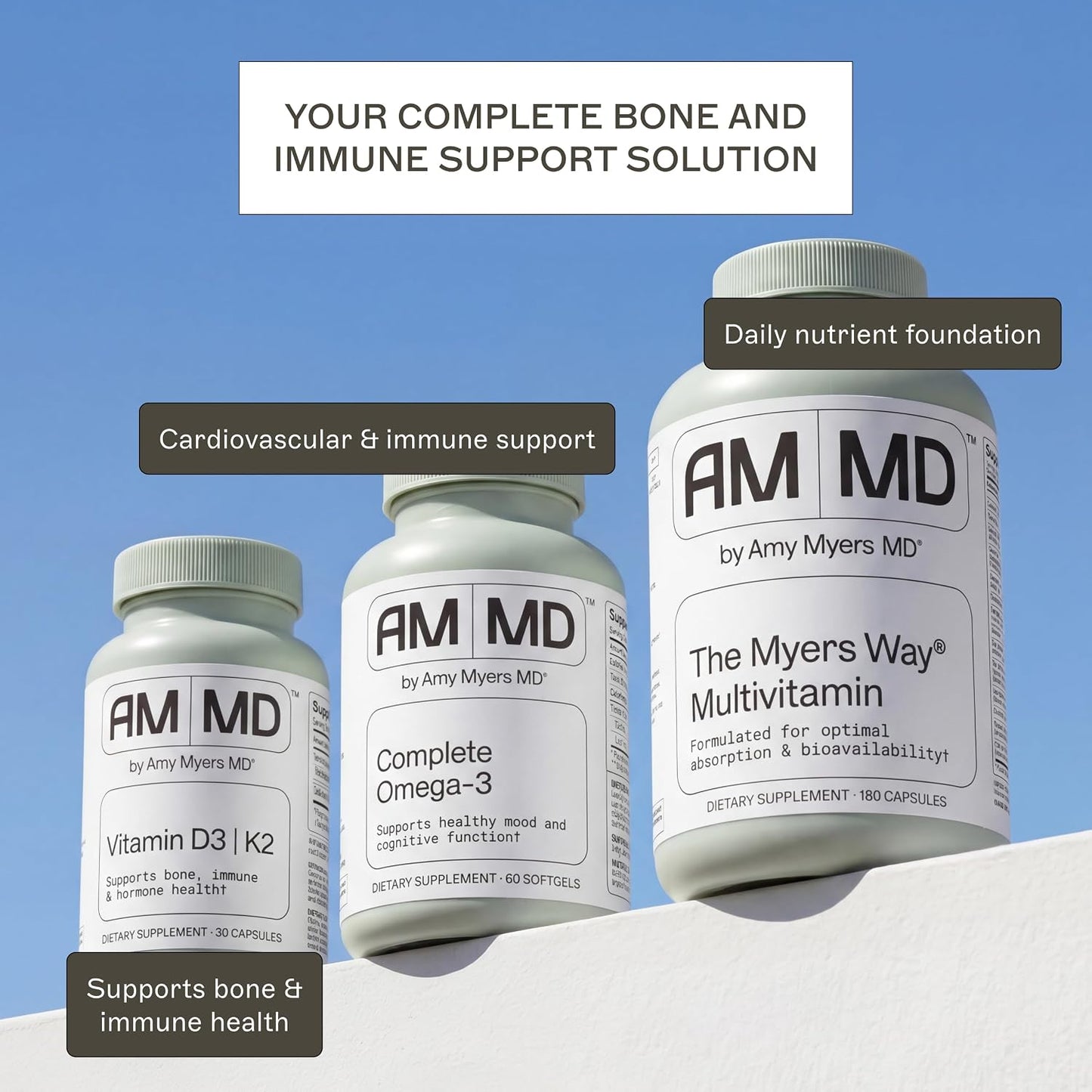 Amy Myers MD Vitamin D3 & K2 10,000 IU Capsules - görsel 6