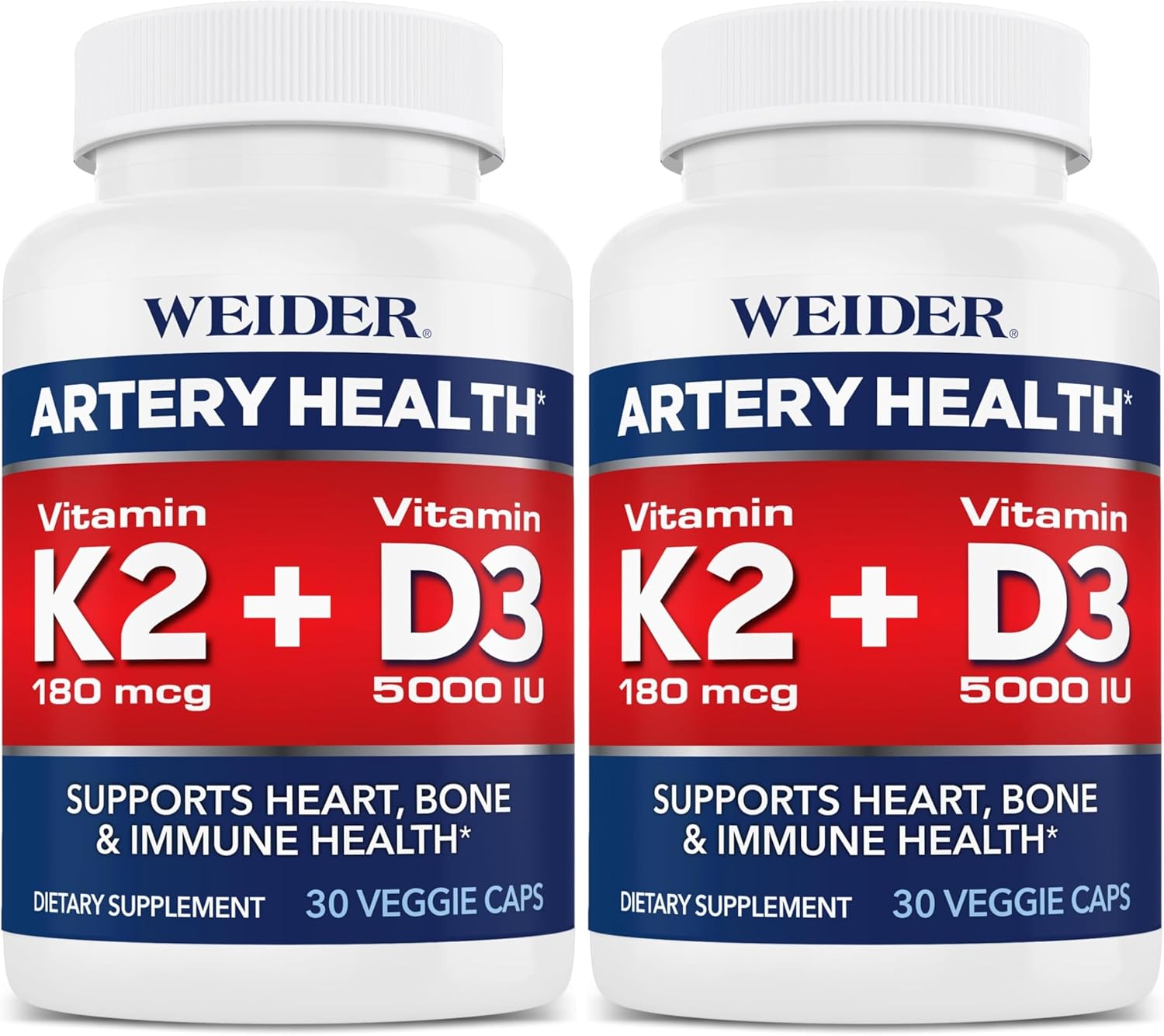 Weider Artery Health: Vitamin K2, D3 & Ginger Supplement - 30 Veggie Capsules - görsel 8