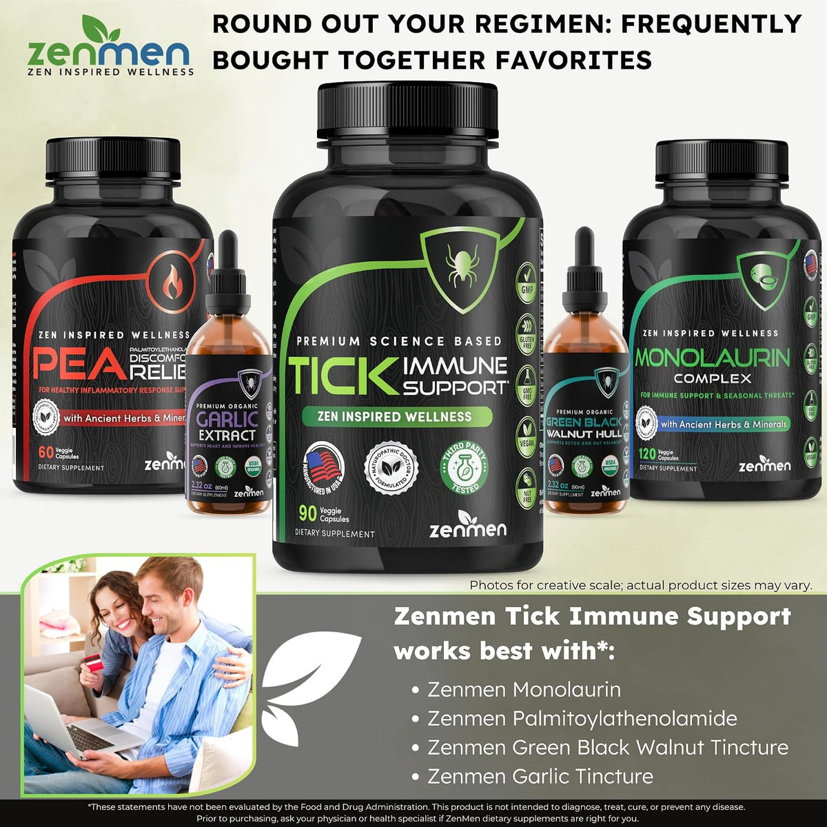 Zenmen Tick Preparedness Method Bundle - – Tick-Immune Support: A proprietary blend of nutrients and botanicals – Image 9