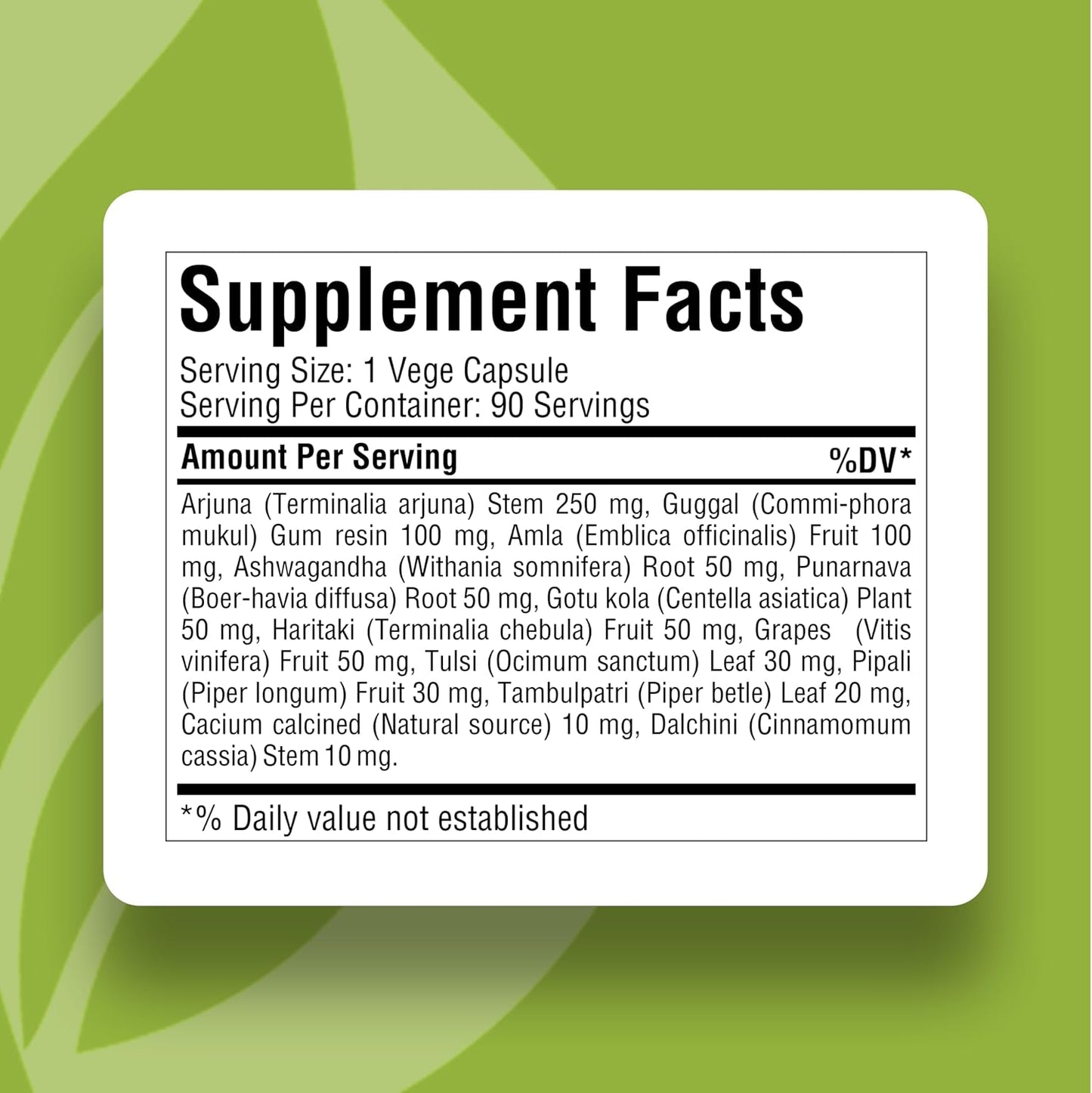 Herbsforever Heart Health – Cardiovascular Support with Ayurvedic Herbs | 90 Veg Capsules | 800mg - görsel 3