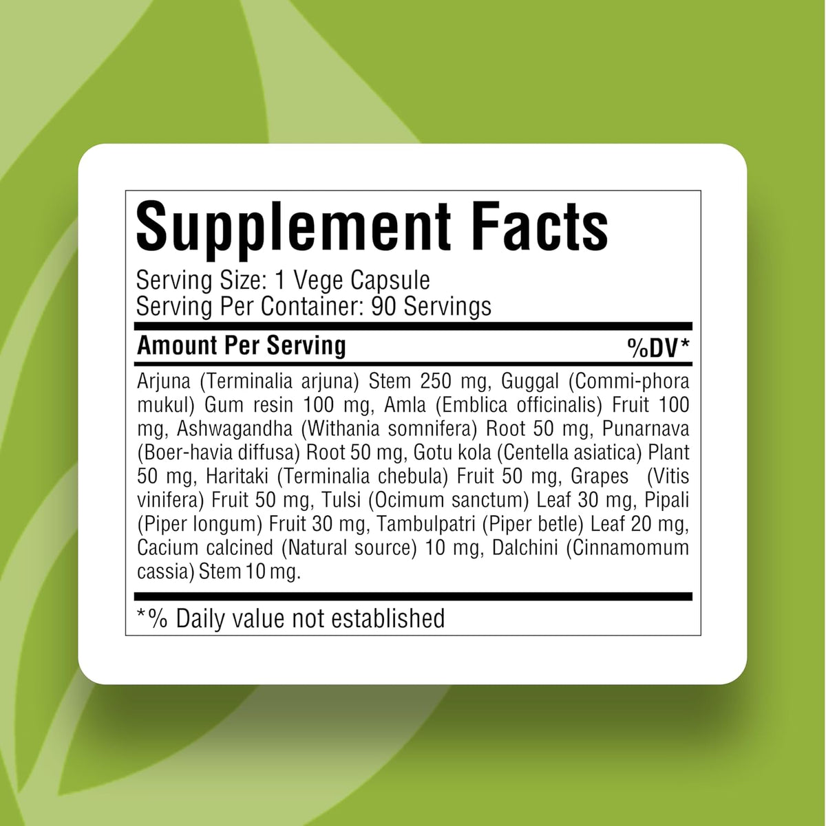 Herbsforever Heart Health – Cardiovascular Support with Ayurvedic Herbs | 90 Veg Capsules | 800mg - görsel 3