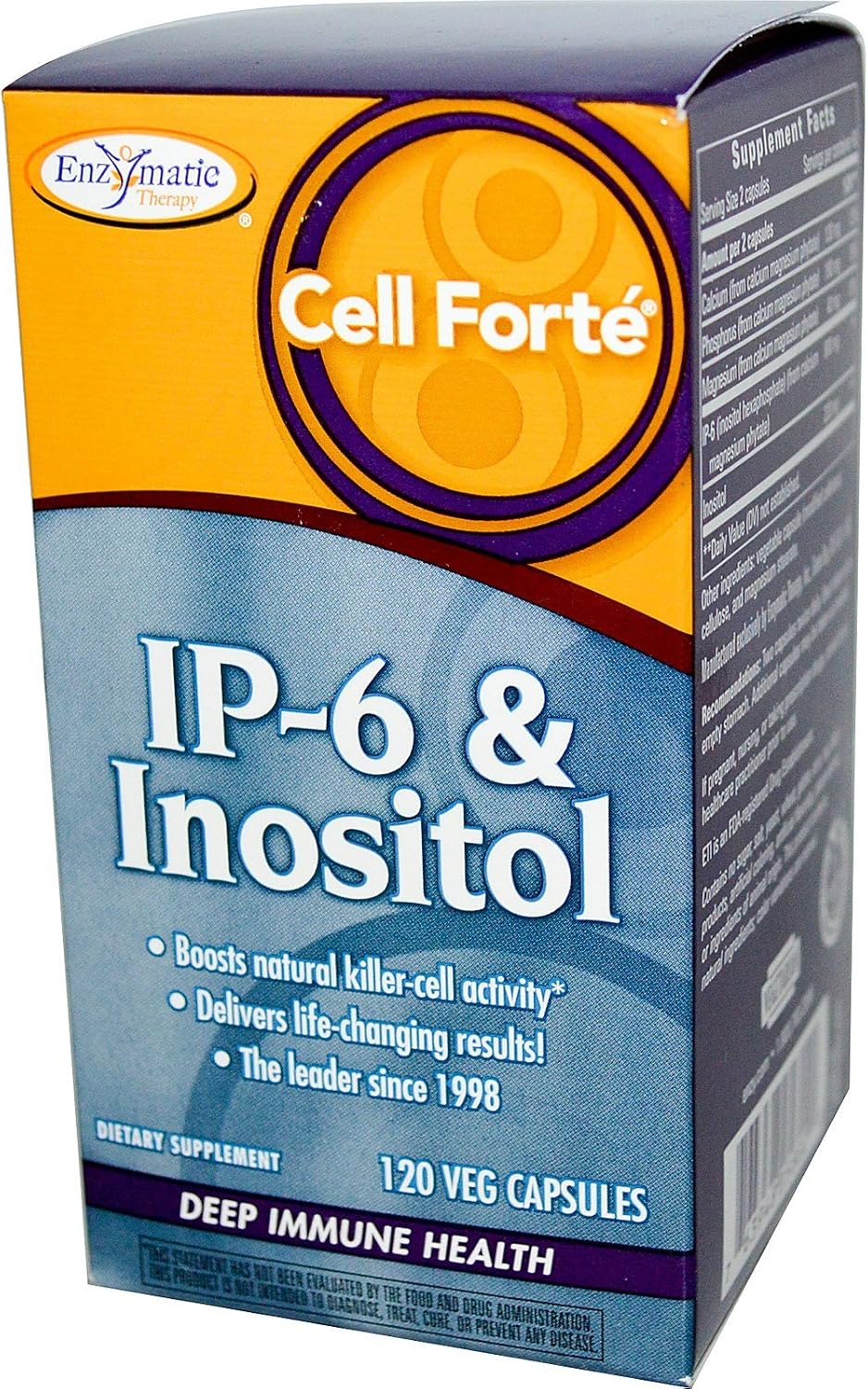 Enzymatic Therapy Cell Forte IP-6 Inositol 120 Veggie Caps - görsel 1