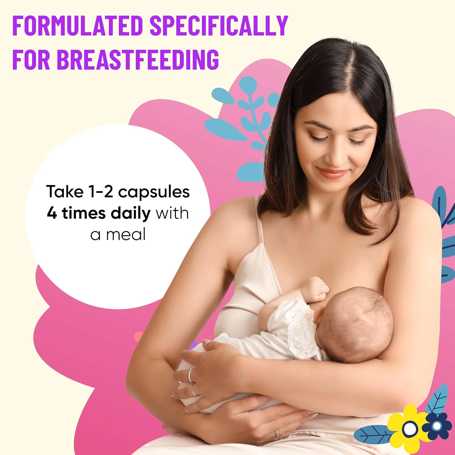 Mama's Select Organic Goat’s Rue Capsules for Breast Milk Production – Non-GM, Vegan, Gluten-Free Lactation Support - görsel 6