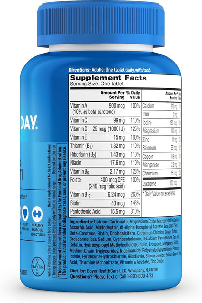 One A Day Multivitamin for Men - Daily Men's Multivitamin with Vitamin D, Zinc, Folic Acid, and B Vitamins, Physical Energy Support, 200 Tablets