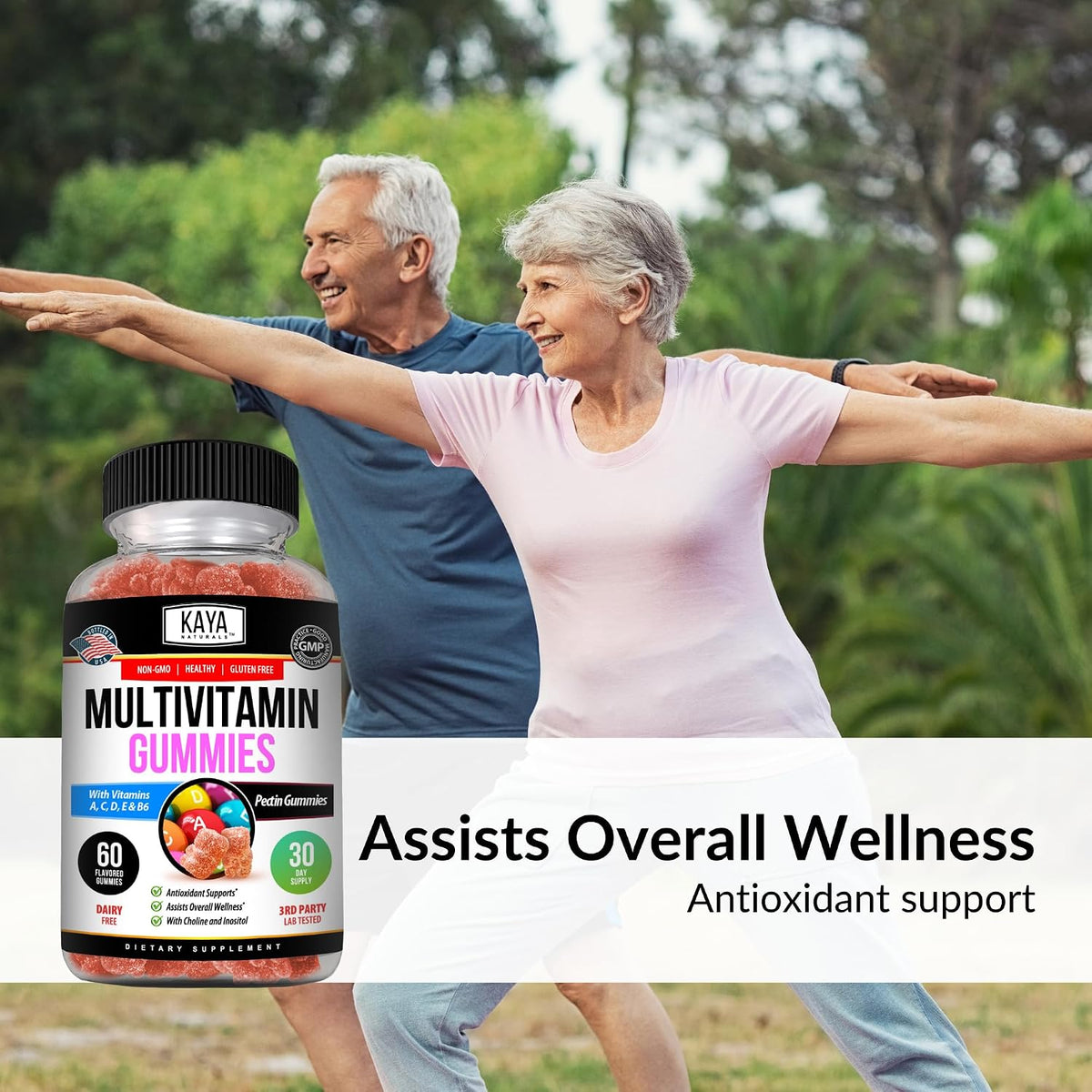 Kaya Naturals Adult Multivitamin Gummy, 60 Gummies - görsel 3
