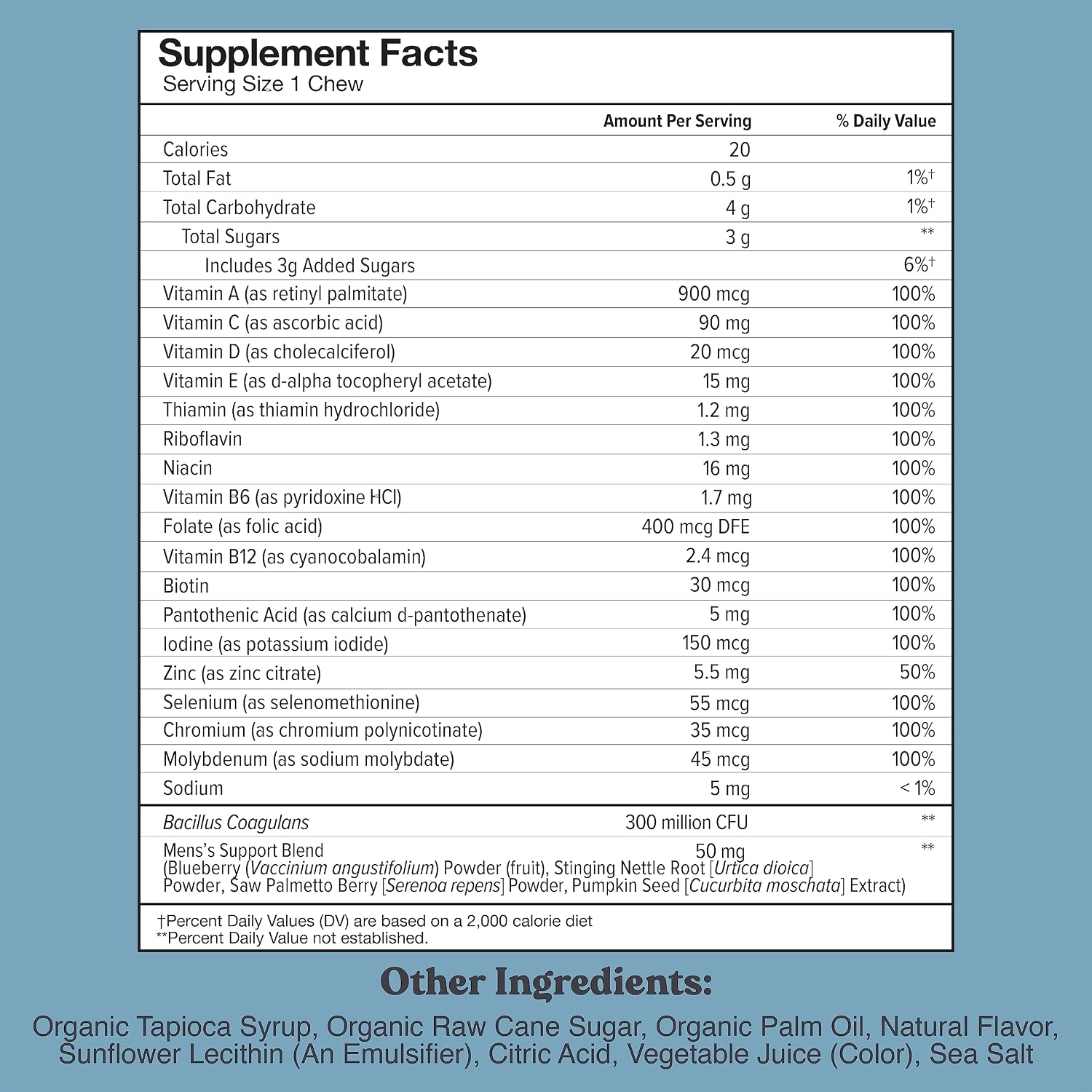 CHEWSY Men's Multivitamin Chews – Immune & Energy Support, 30-Day Supply - görsel 2