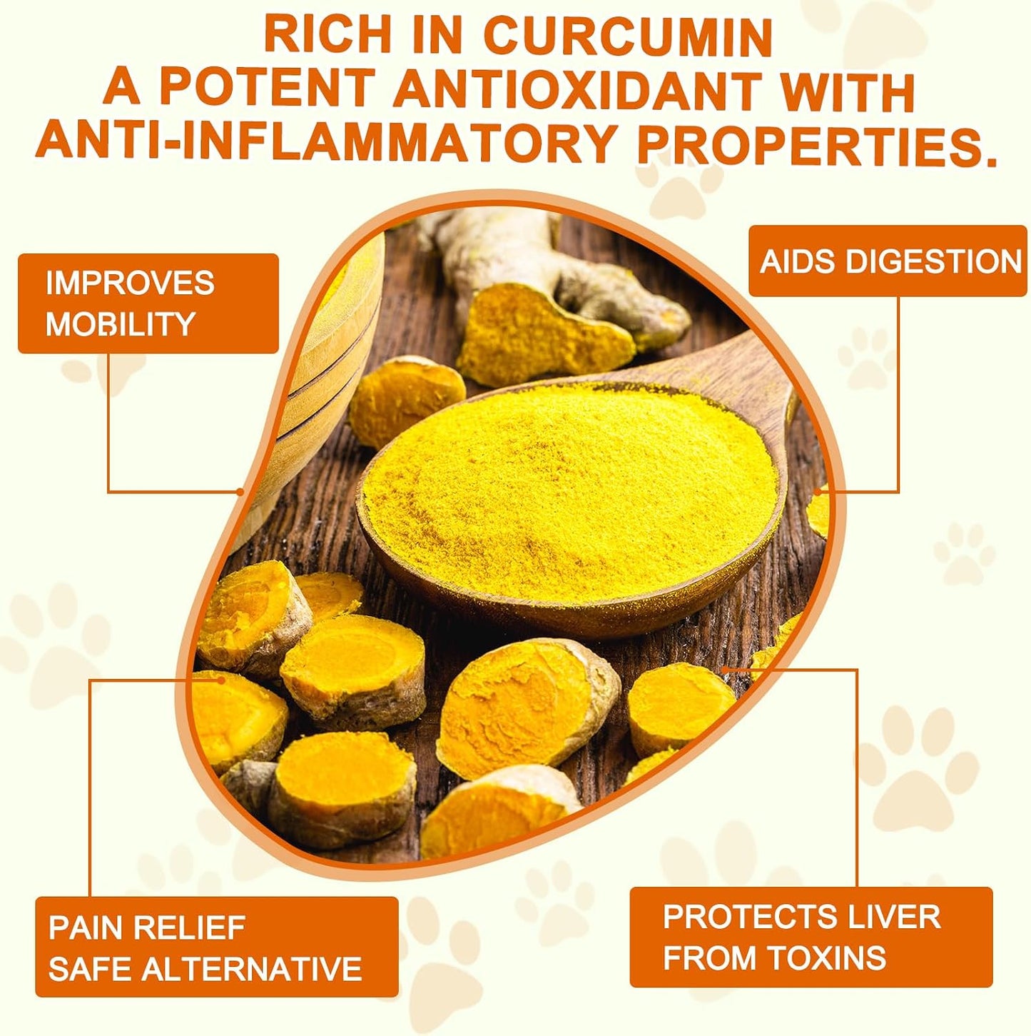 FSLHCY Turmeric for Dogs - 180 Count Duck Flavour Chewable Tablets - görsel 2