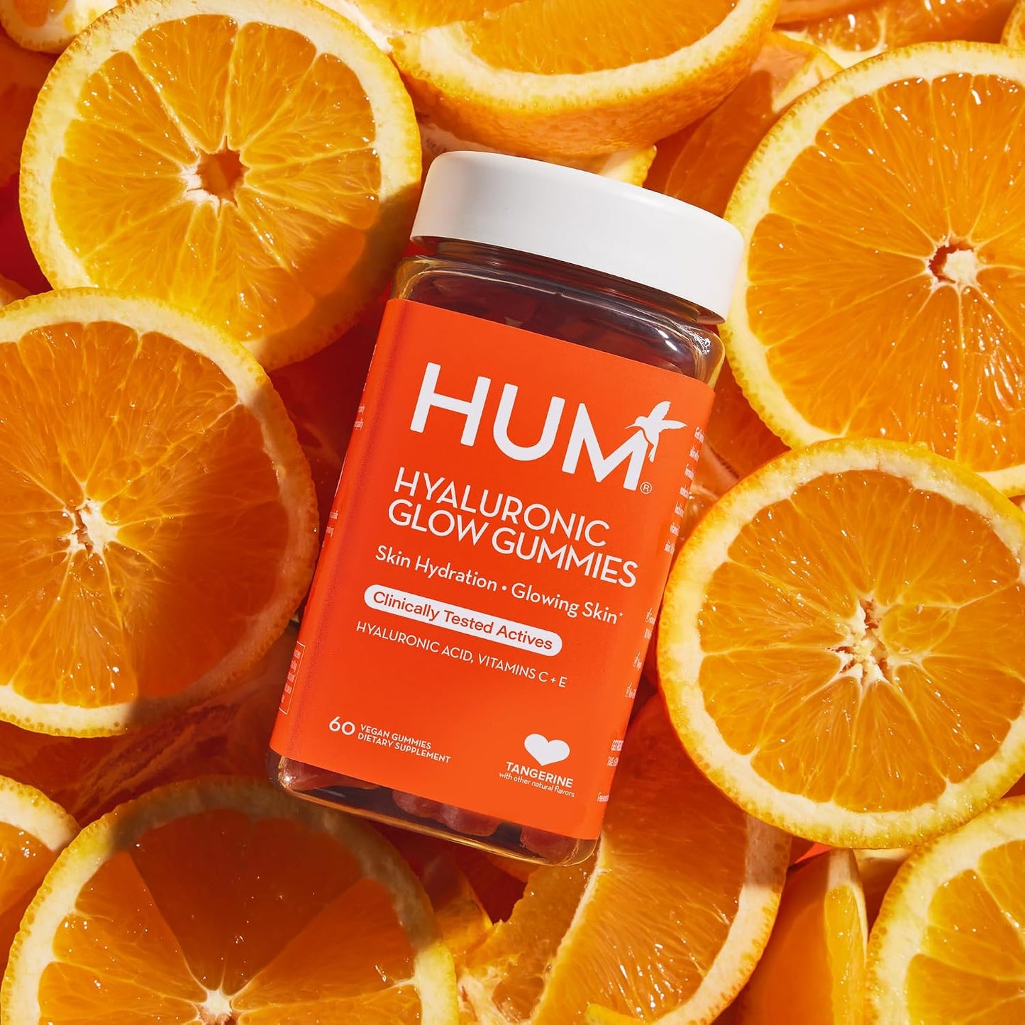 HUM Hyaluronic Glow Gummies - Skin Hydration Supplement with Hyaluronic Acid, Vitamin C and Vitamin E (60 Vegan Gummies) - görsel 9