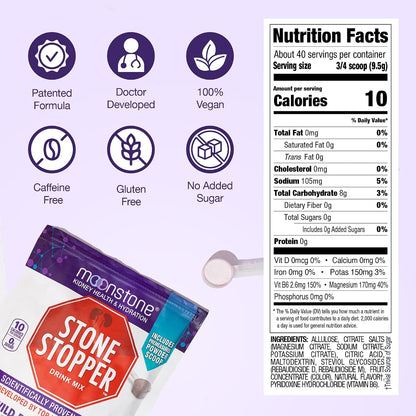 Moonstone Stone Stopper Drink Mix, Wild Berry