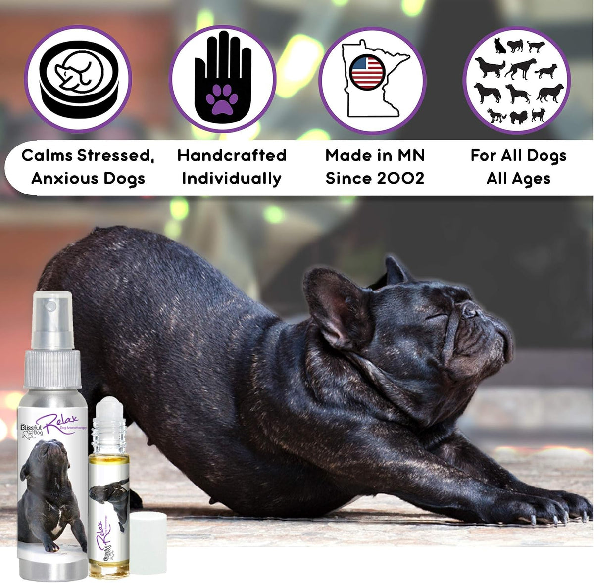 The Blissful Dog French Bulldog Relax Aromatherapy Spray - görsel 3