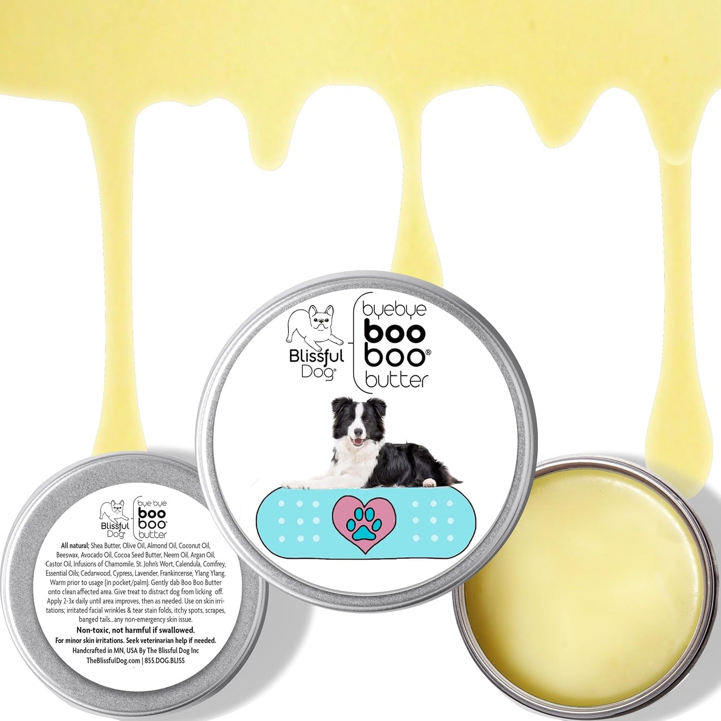 The Blissful Dog 8 oz Tin Border Collie Booboo Butter - görsel 2