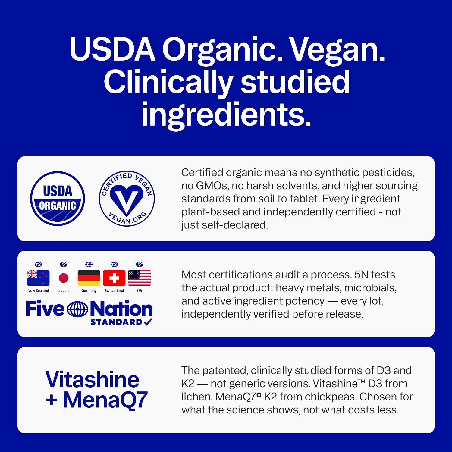 Ora Organic Vitamin D3 5000IU + K2 - Vegan Chewable Tablets (30 Count) - görsel 6