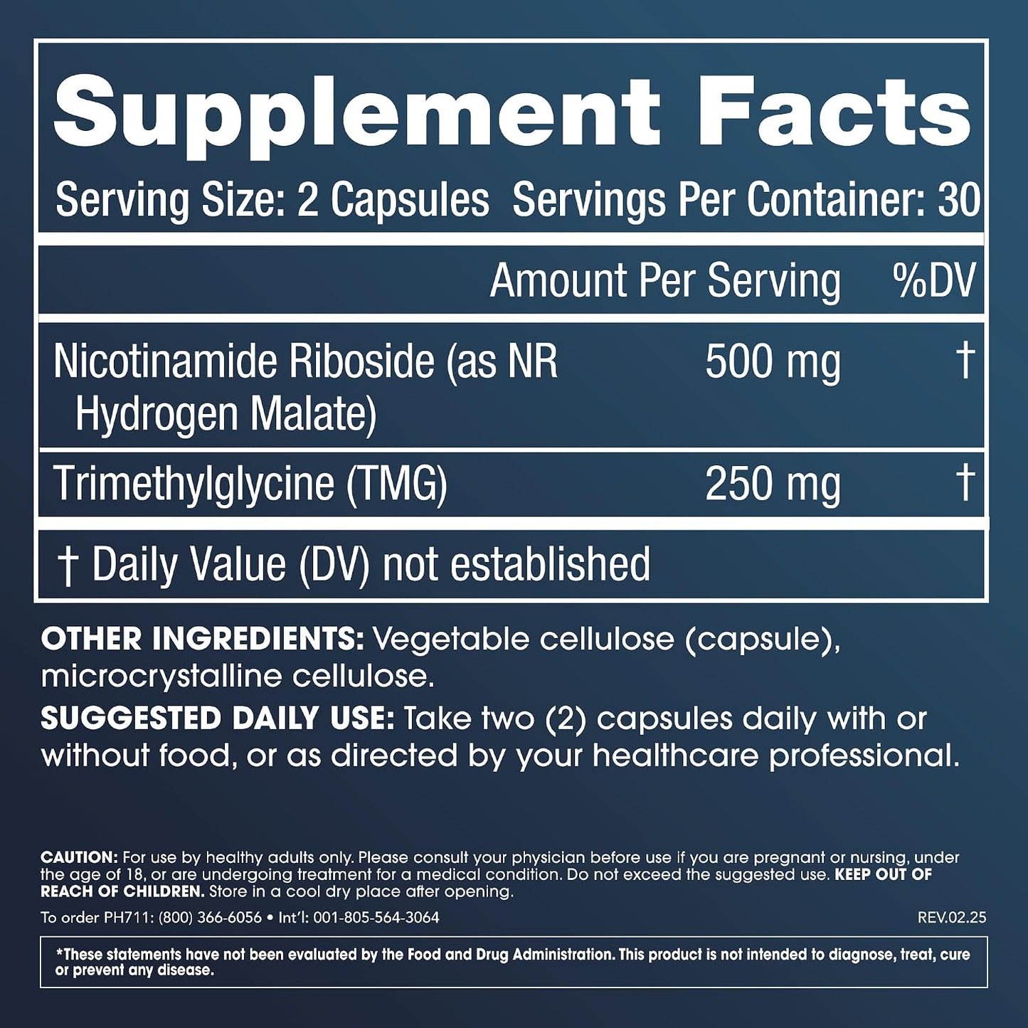 ProHealth Nicotinamide Riboside Pro 500 | 60 Capsules | 500 mg NR + 250 mg TMG - görsel 2