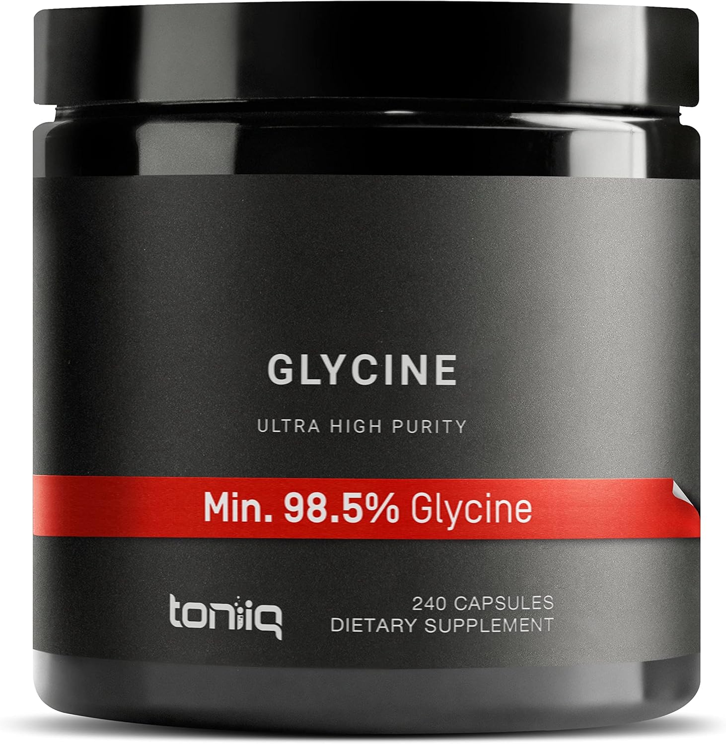 Toniiq 1300mg Glycine Supplements - 4 Month Supply - Min. 98.5%+ Tested Purity - Ultra High Strength - 240 Vegetarian Capsules - görsel 1