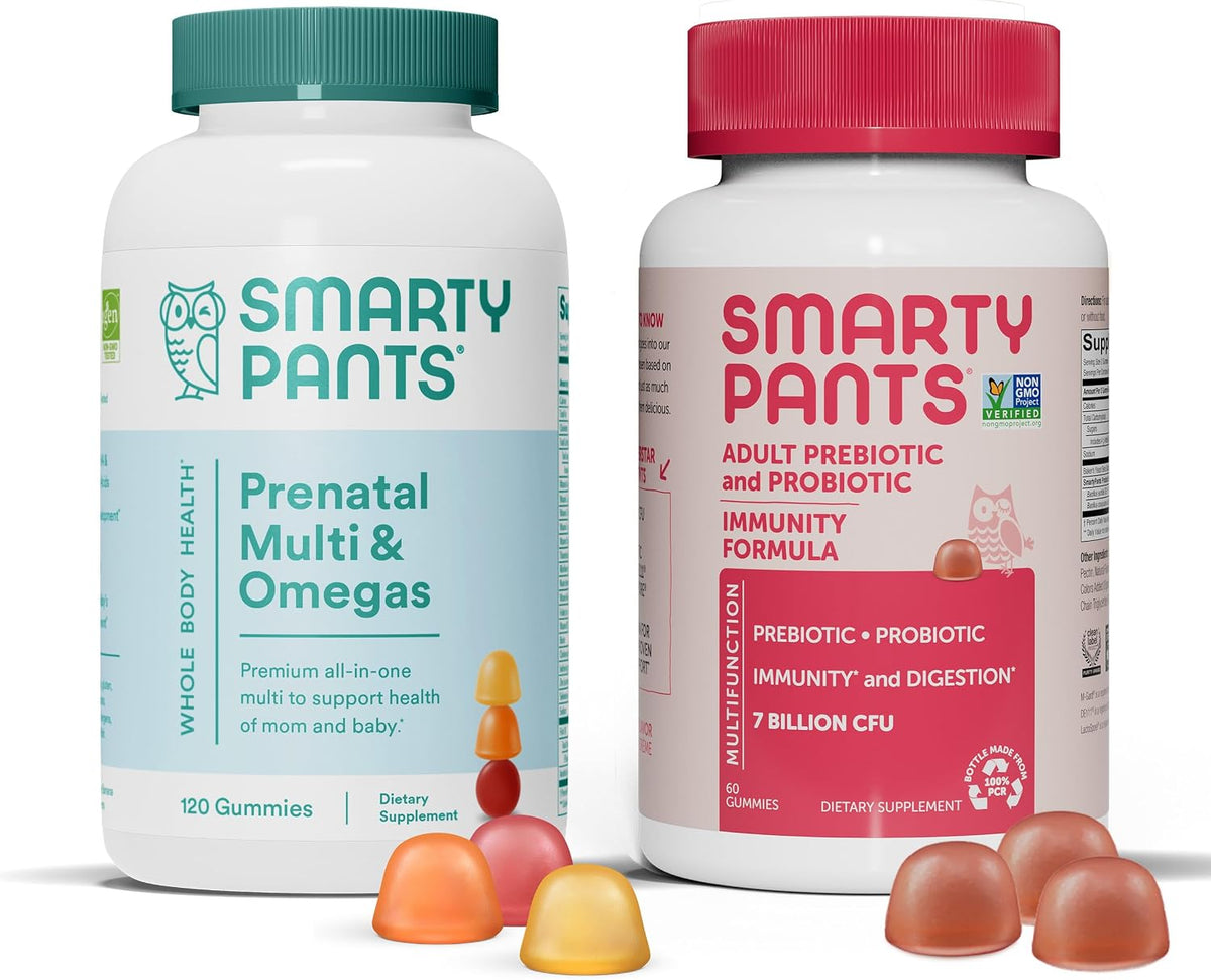 SmartyPants Organic Prenatal Vitamins for Women, Multivitamin Gummies with Methylfolate, Omega-3, Vitamin D3, K2, Choline, 180 Count - görsel 9