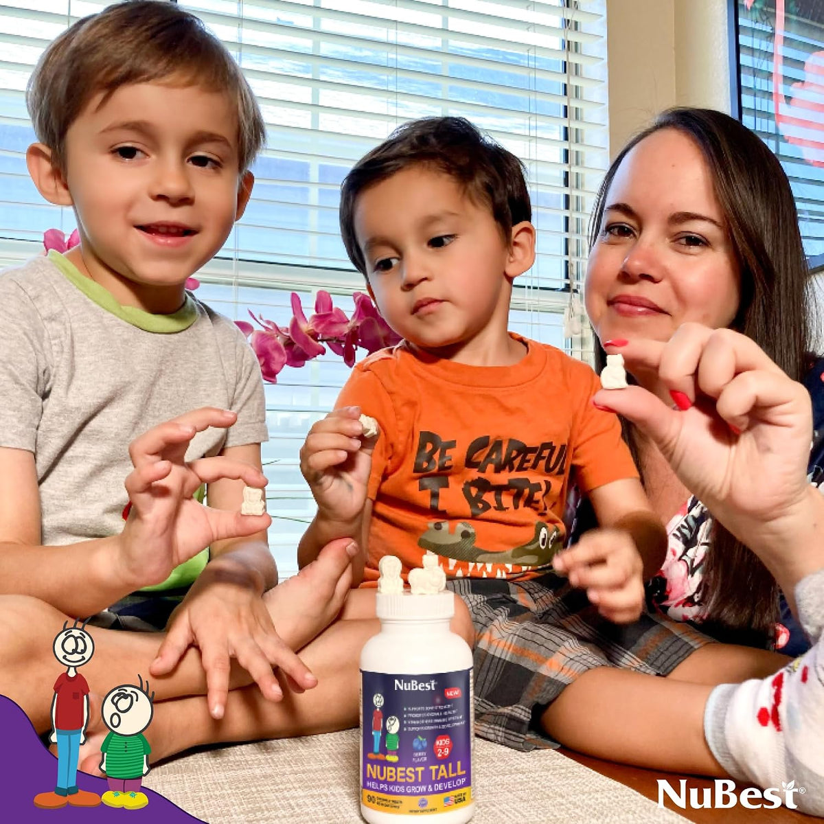 NuBest Tall Kids Chewable Vitamins for Toddlers & Kids Ages 2-9 | Bone Strength & Immune Support | 90 Berry Tablets (6-Week Supply) - görsel 8