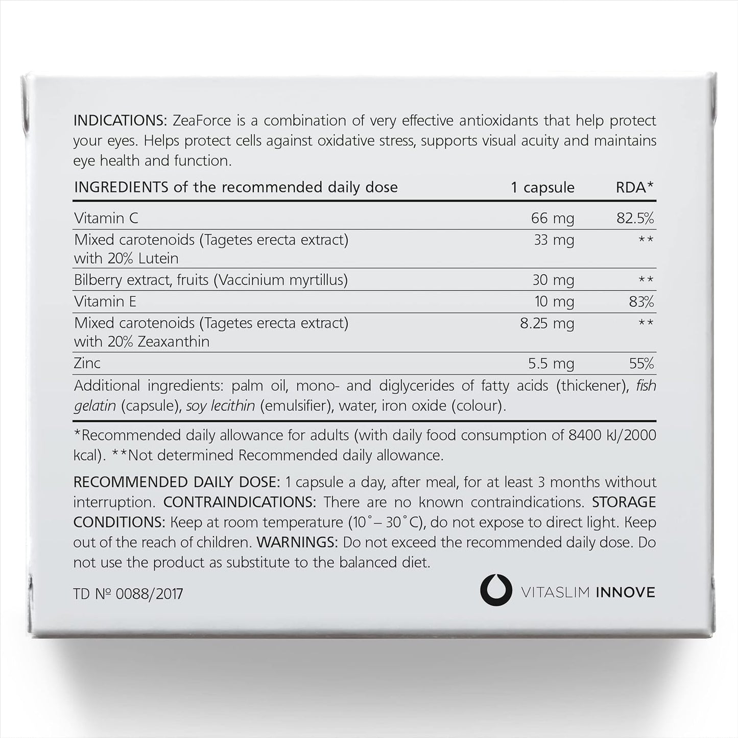 ZeaForce Excellent Vision Eye Health Supplement - Concentrated Liquid Formula, 1 Capsule per Day, 3-Month Supply - görsel 4