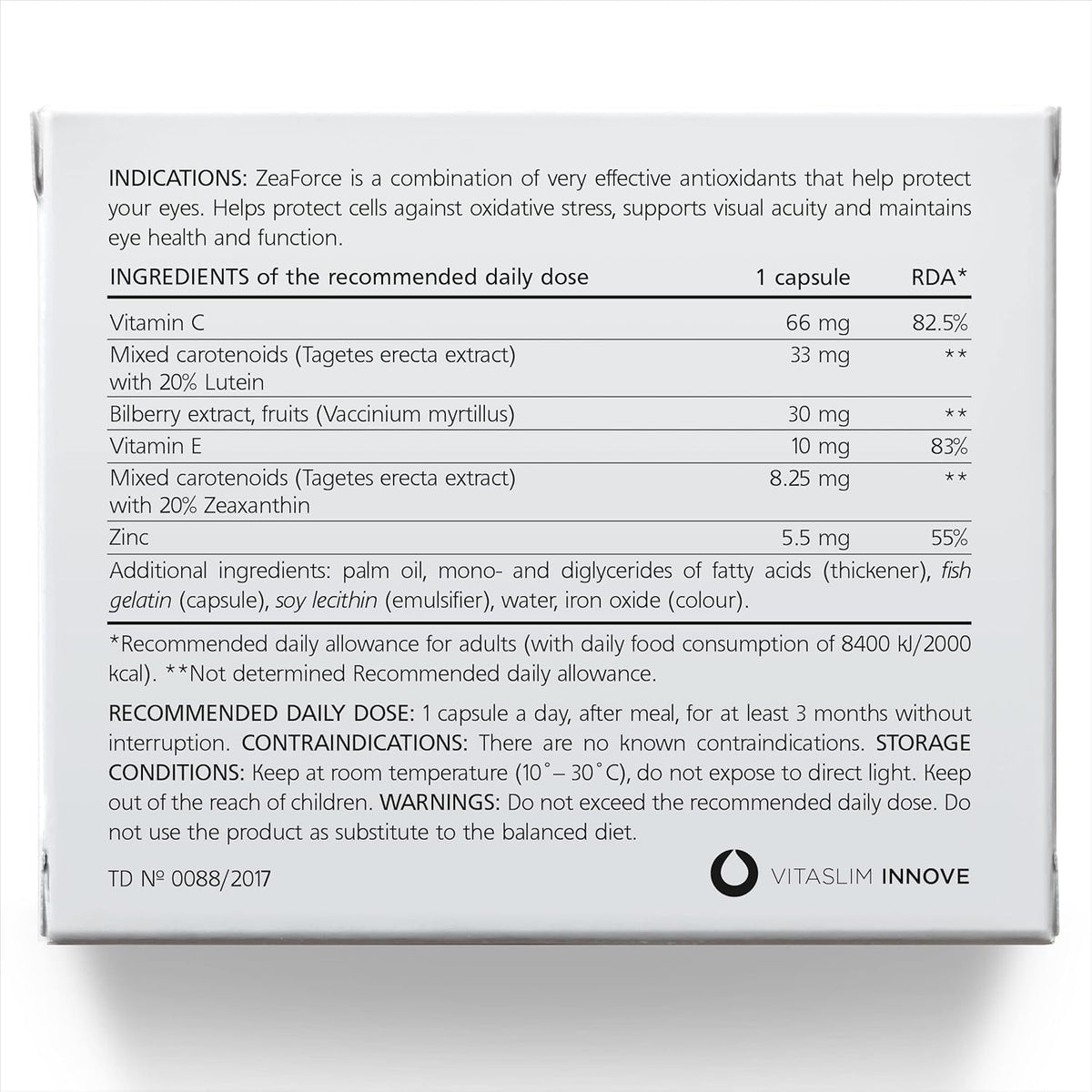 ZeaForce Excellent Vision Eye Health Supplement - Concentrated Liquid Formula, 1 Capsule per Day, 3-Month Supply - görsel 4