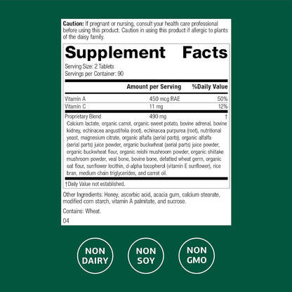 Standard Process Cataplex A-C - Immune Support and Vision Maintenance with Vitamins C & A, 180 Tablets