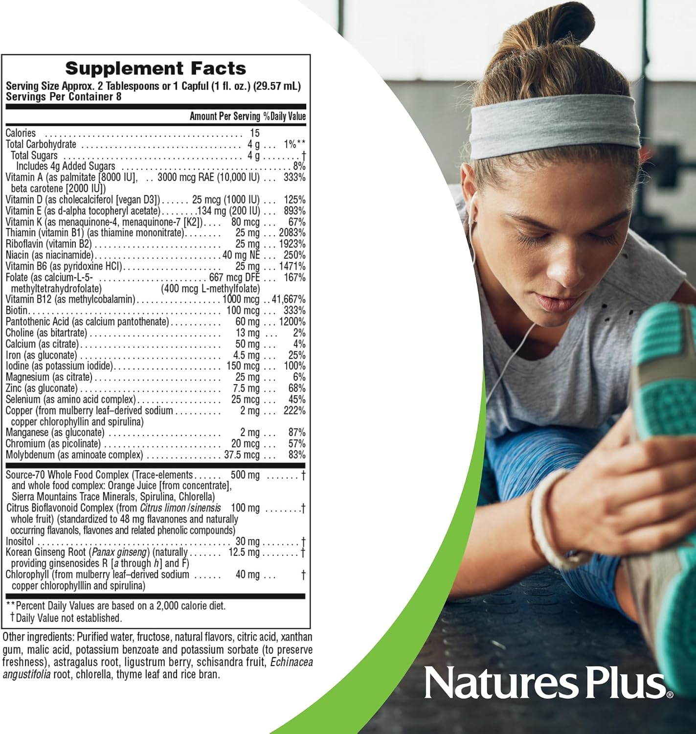NaturesPlus Source of Life Liquid, Tropical Fruit – Multivitamin & Mineral Supplement, 237 ml - görsel 5