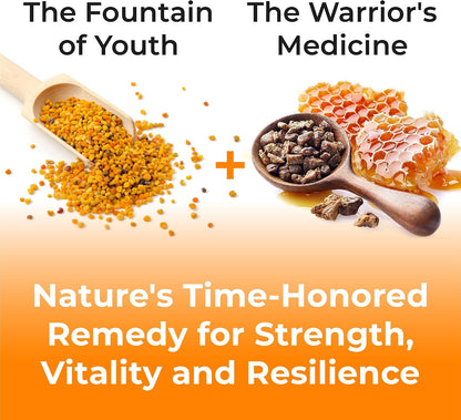 Bee Pollen Capsules with Propolis – Organic Supplement for Energy, Vitality & Immune Support