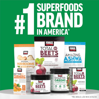 Force Factor Smarter Greens Superfoods Powder – with Probiotics, Digestive Enzymes & 40+ Superfoods