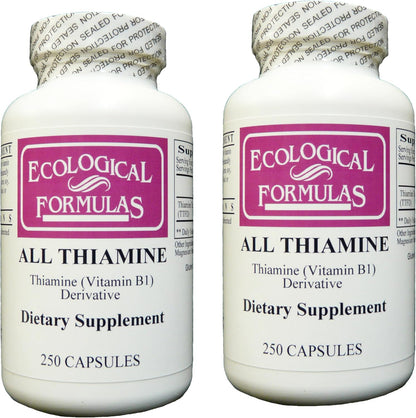 Ecological Formulae All Thiamine Vitamin B1 50 mg, 2 x 250 Capsules