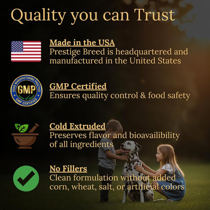 Prestige Breed Dalmatian Multivitamins, 90 Chews, Made in the USA with Real Bacon
