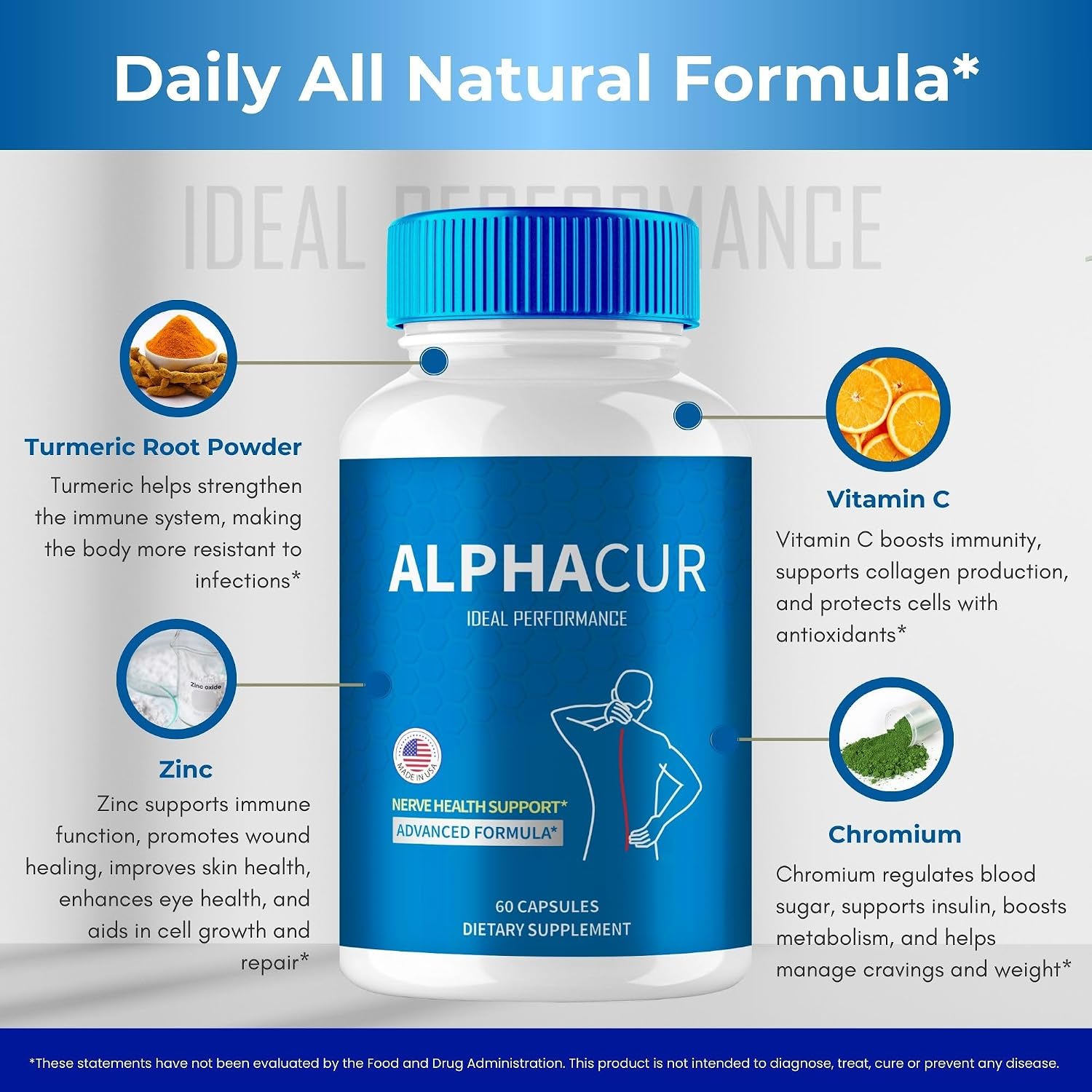 AlphaCur Advanced Formula Capsules – Maximum Strength Nerve Support Supplement - görsel 7