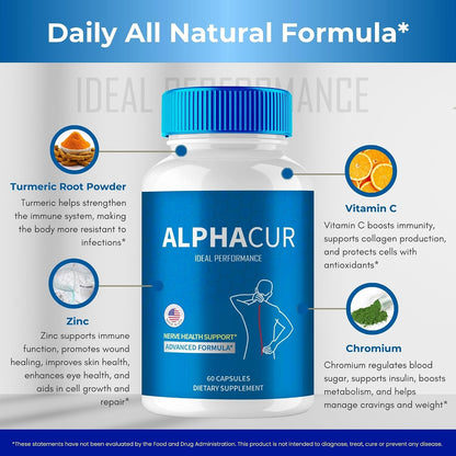 AlphaCur Advanced Formula Capsules – Nerve Support & Healthy Circulation (3 Pack)