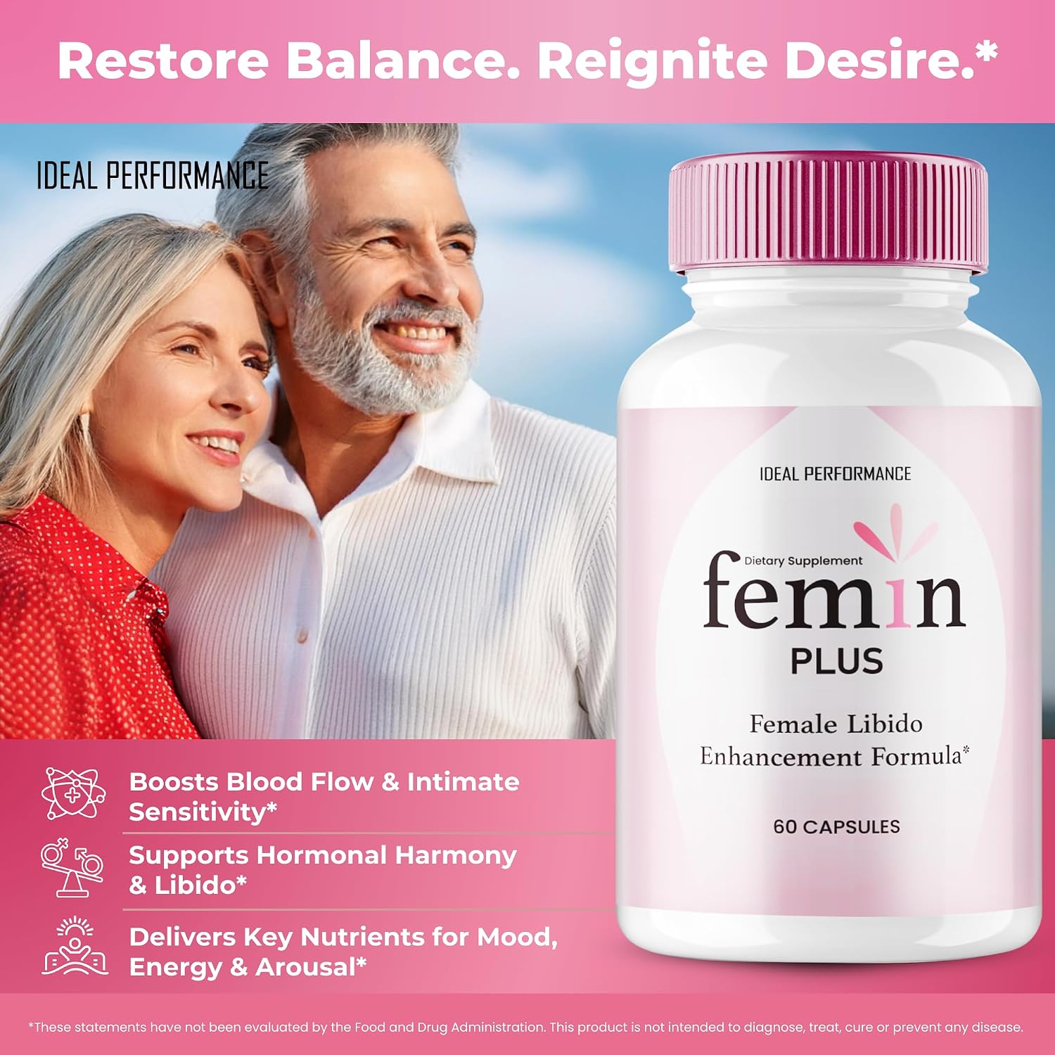 Femin Plus Capsules - Maximum Strength All-Natural Women's Food Supplement (5 Pack) - görsel 5