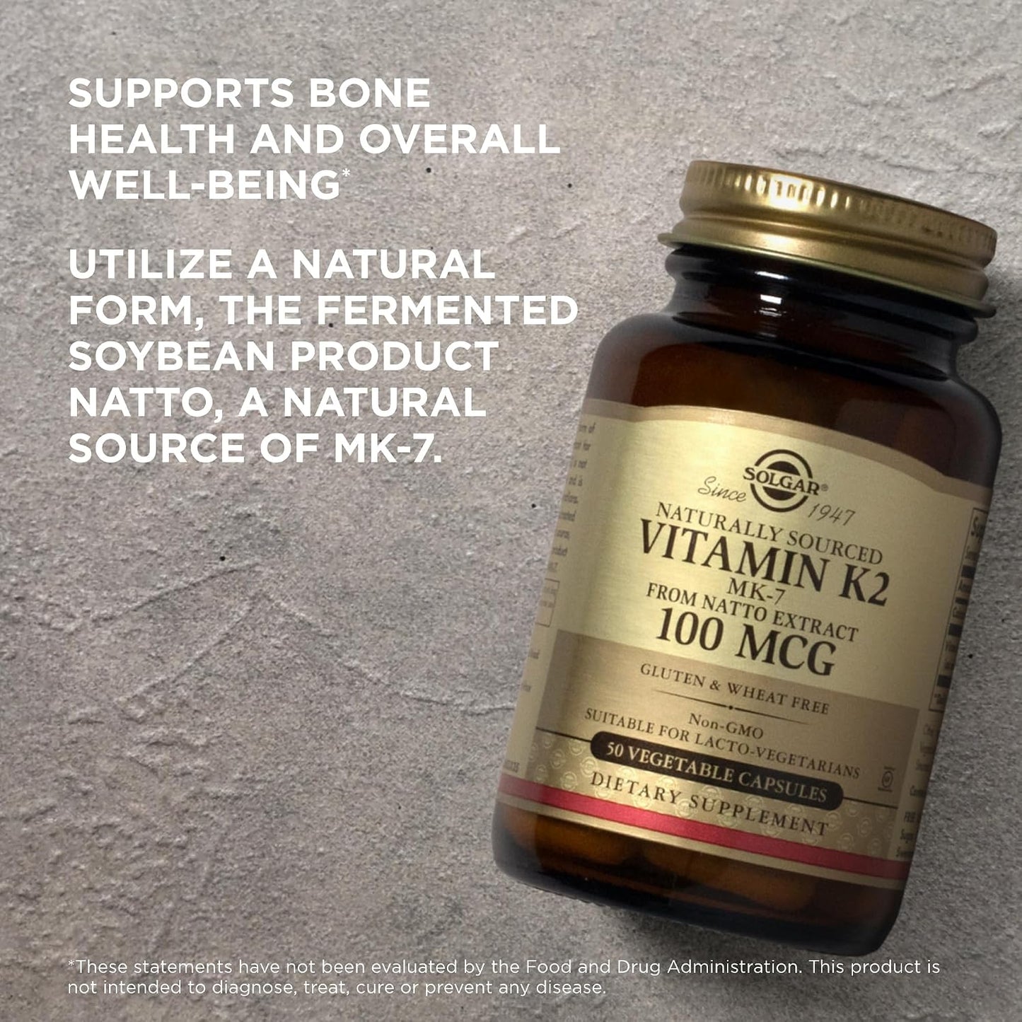 Solgar Naturally Sourced Vitamin K2 (MK-7) 100 mcg – Bone Health Support – 2 Pack - görsel 5
