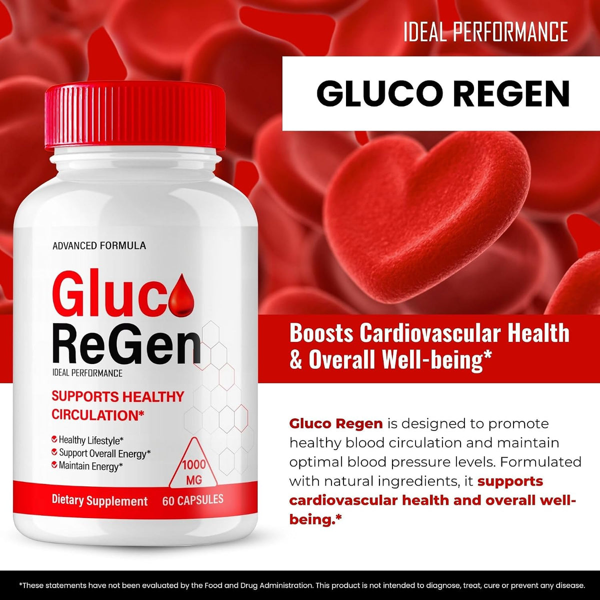 GlucoRegen Capsules - Advanced Blood Formula Glyco Optimiser Supplement (3 Pack) - görsel 4