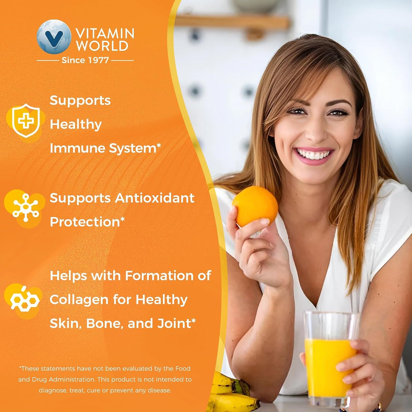 Vitamin World Vitamin C 1000 mg with Bioflavonoids, 100 Capsules - görsel 4