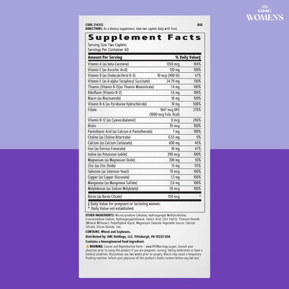 GNC Women's Prenatal Multivitamin Formula with Iron – 120 Caplets