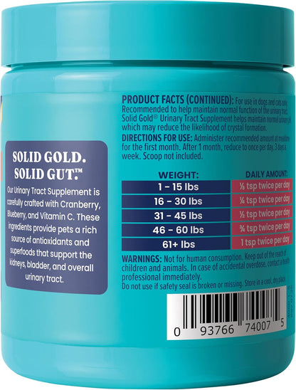 Solid Gold Berry Balance Cranberry Supplement for Dogs – Urinary Tract, Bladder & Kidney Support with Antioxidants (99 g Powder)