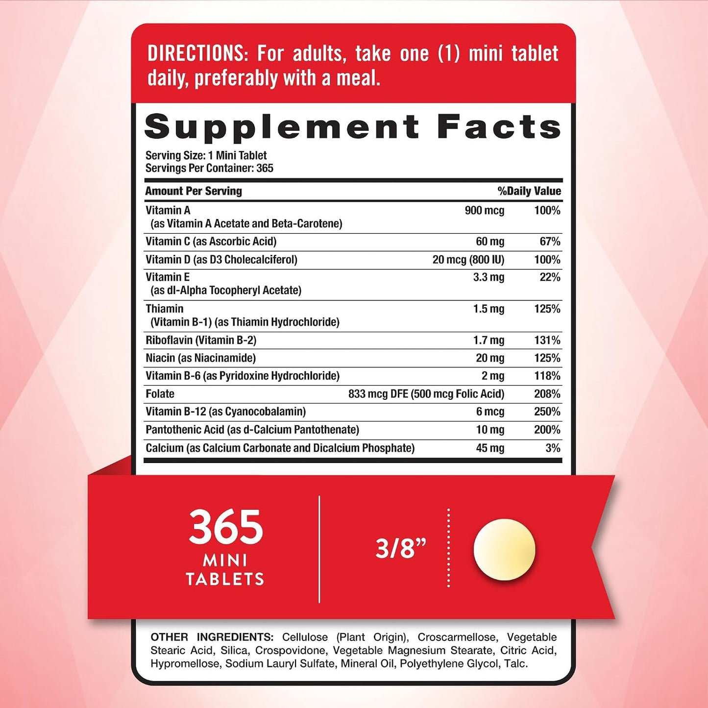 Nature's Truth One Daily Multivitamin for Men and Women | 365 Mini Tablets | Non-GMO & Gluten-Free Supplement - görsel 2