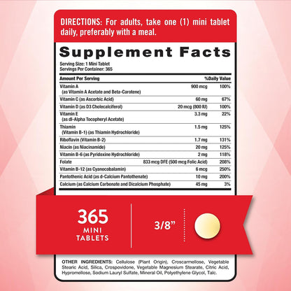 Nature's Truth One Daily Multivitamin for Men and Women | 365 Mini Tablets | Non-GMO & Gluten-Free Supplement