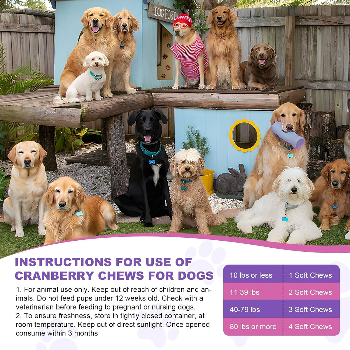 TTLXBL Cranberry Chews for Dogs – 200 Chews for Urinary Health Support - görsel 7