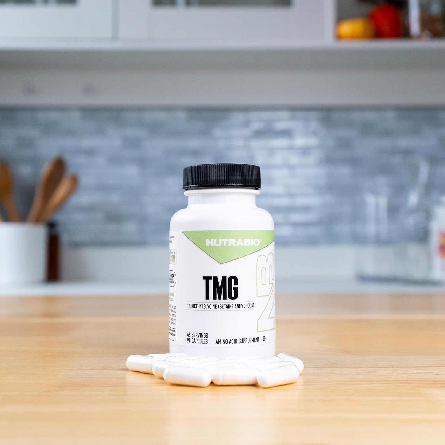 NutraBio TMG (Trimethylglycine) 500mg Capsules – Betaine Anhydrous - görsel 2