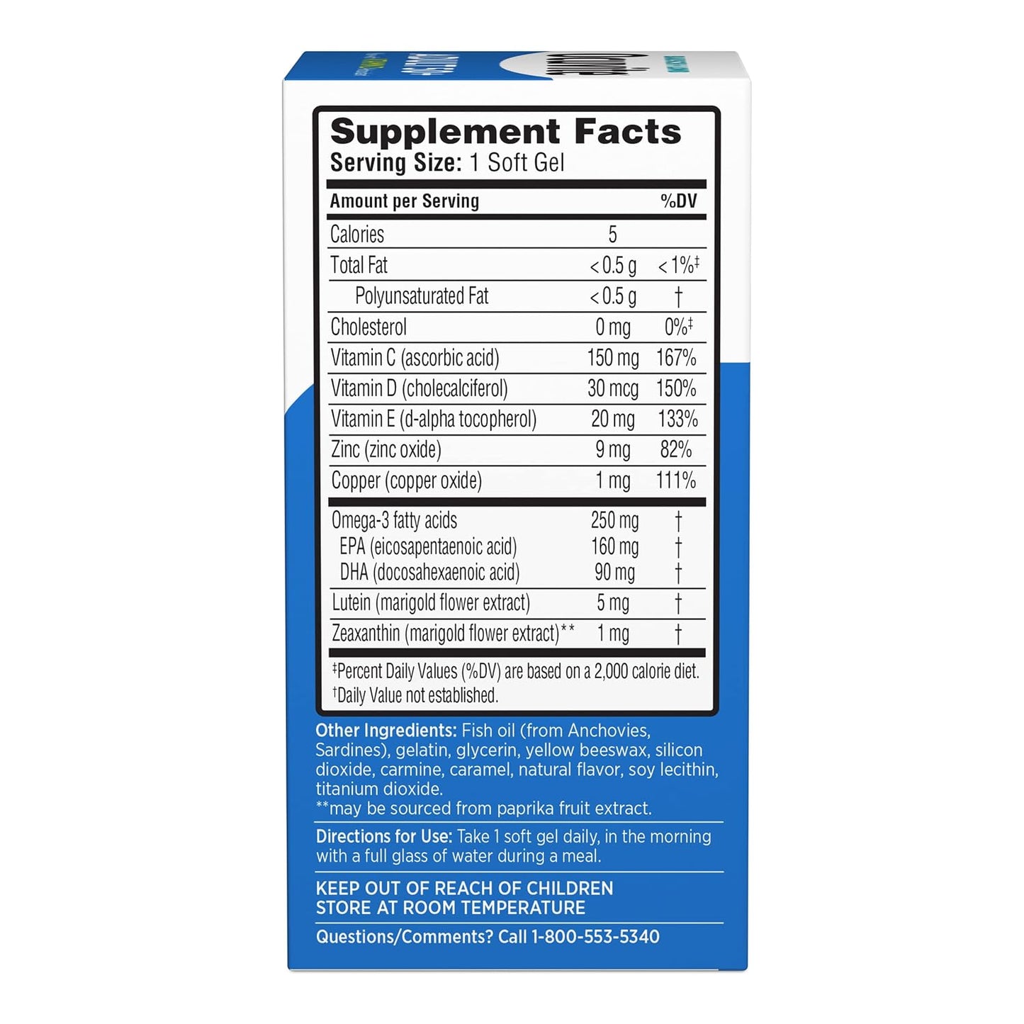Ocuvite 50+ Eye Vitamin and Mineral Supplement - 50 Softgels - görsel 3