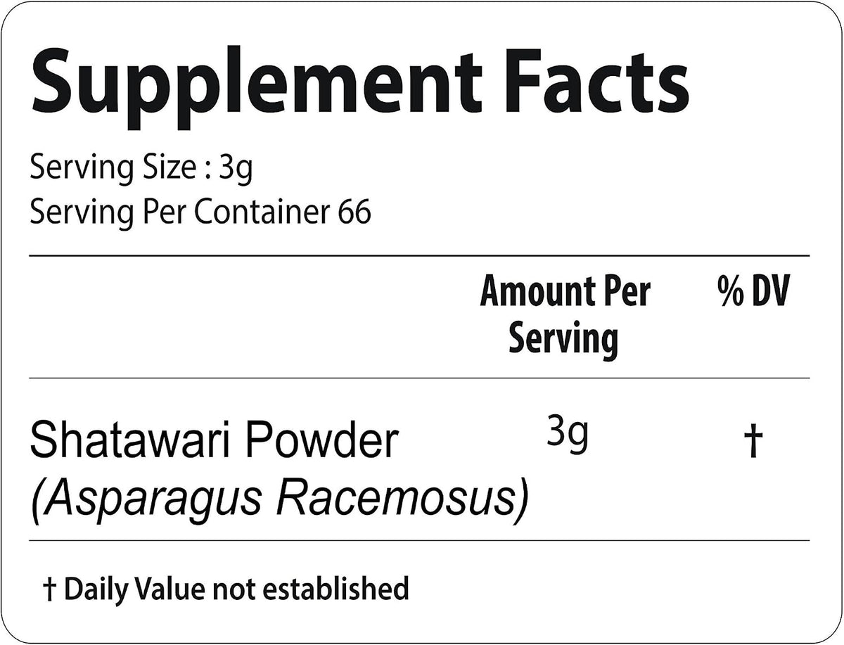 bixa BOTANICAL Shatavari Root Powder – Asparagus Racemosus – Ayurvedic Herbal Supplement – Gluten-free, Non-GMO, Steam Treated, Vegan (7 oz) - görsel 6