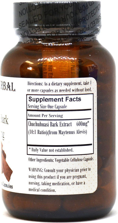 Chuchuhuasi Bark Extract – 10:1 Extract (600 mg) – Vegan, Kosher, Halal – 60 Capsules