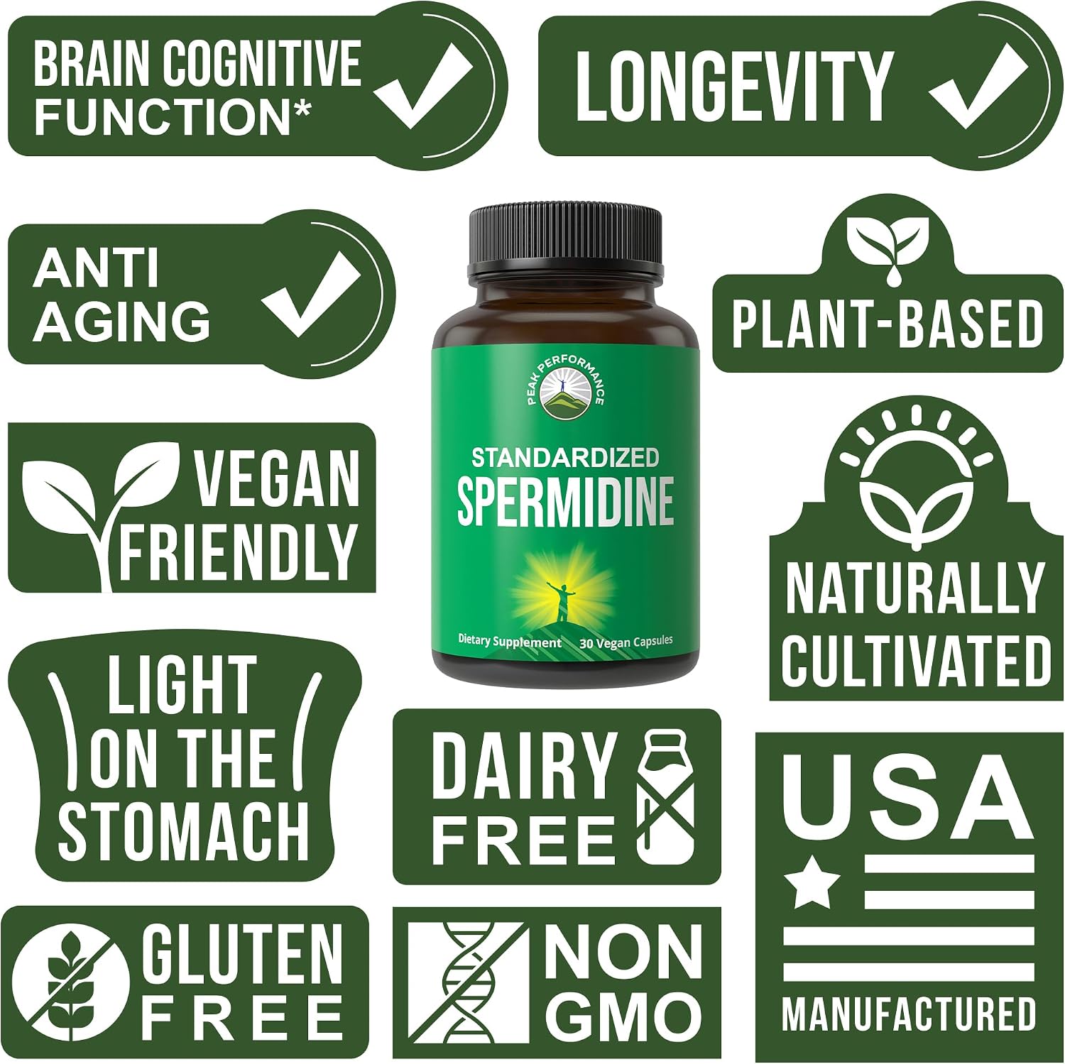 Spermidine Supplement – 99% Spermidine Trihydrochloride, Ultra High Strength, Vegan Capsules for Healthy Ageing - görsel 3