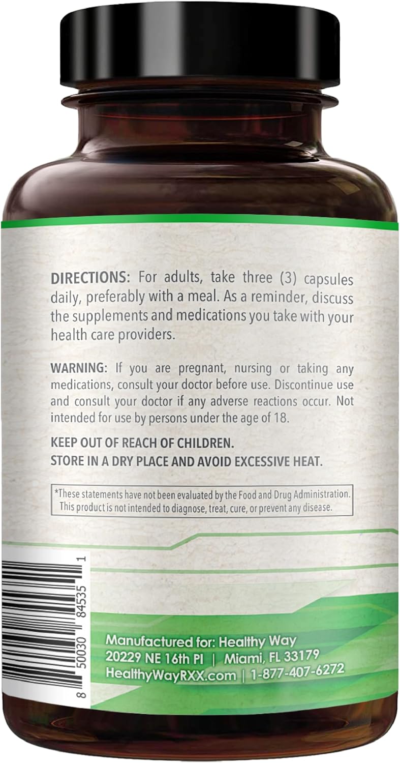 HealthyWayRx 1500mg SAM-e Supplement - S-Adenosyl-L-Methionine Capsules for Brain, Liver & Mood Support (60 Servings) - görsel 9