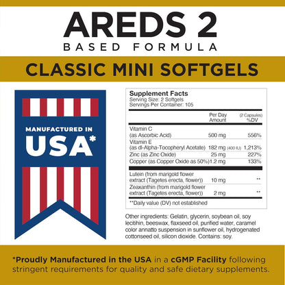 Viteyes AREDS 2 Classic Macular Health Formula Softgels – 210 Softgels