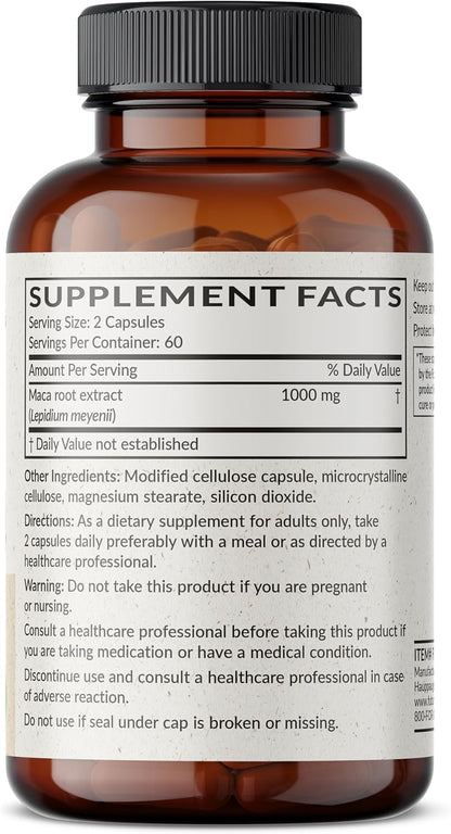 Futurebiotics Maca Root Extra Strength – Supports Energy, Stamina & Vitality, Non-GM, 120 Vegan Capsules
